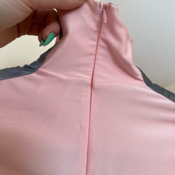 Esq by YRU Baby Pink Heart Cut-Out Midi Dress - SIZE S - Picture 3 of 4